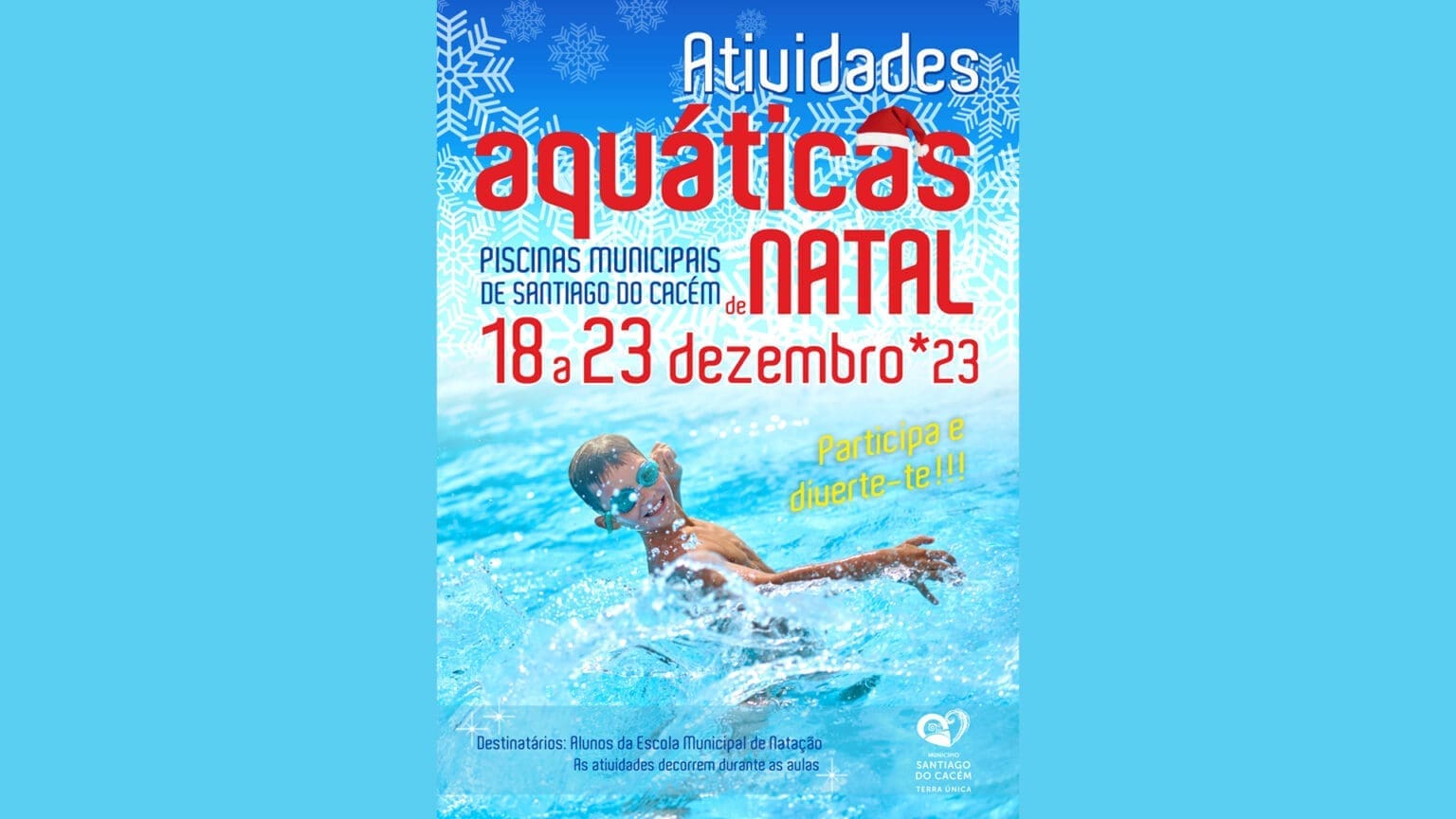 Atividades Aquáticas de Natal 2023 em Santiago do Cacém